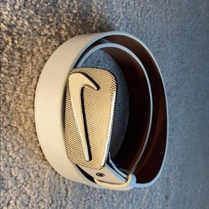 Men’s Nike Golf Belt “Genuine Leather”-White